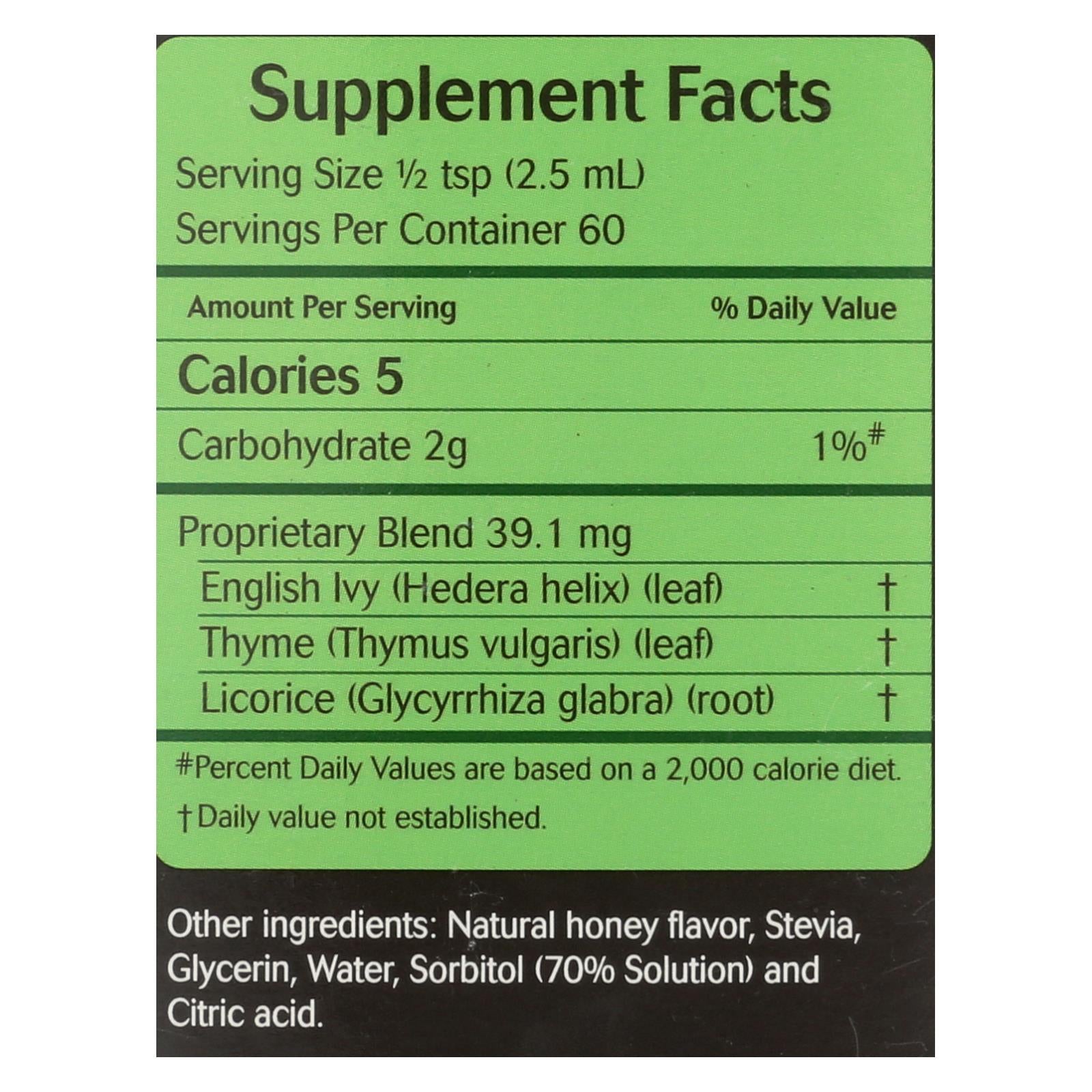 Herbion Naturals Sugar Free Ivy Leaf Syrup With Thyme Dietary Supplement - 1 Each - 5 Oz