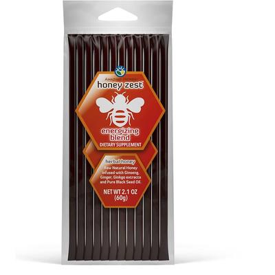 AMAZING HERBS HoneyZest Energizing Honey Sticks 12 CT