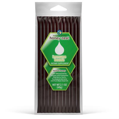 AMAZING HERBS HoneyZest Immune Boost Honey Stick 12 CT