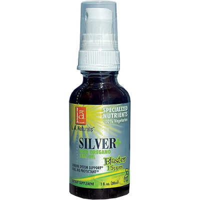 L A NATURALS Silver Blaster Oral Spray Plus Oregano 1 OZ