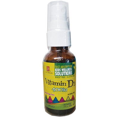 L A NATURALS D3 MCT Kids 400 IU Spray 1 OZ
