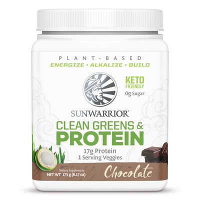 SUNWARRIOR Clean Greens & Protein Chocolate 6.1 OZ