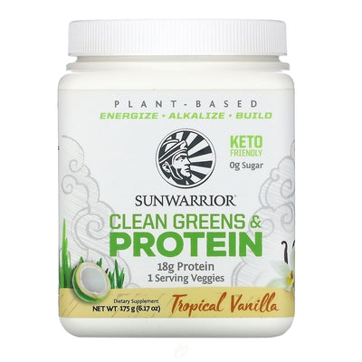 SUNWARRIOR Clean Greens & Protein Vanilla 6.1 OZ