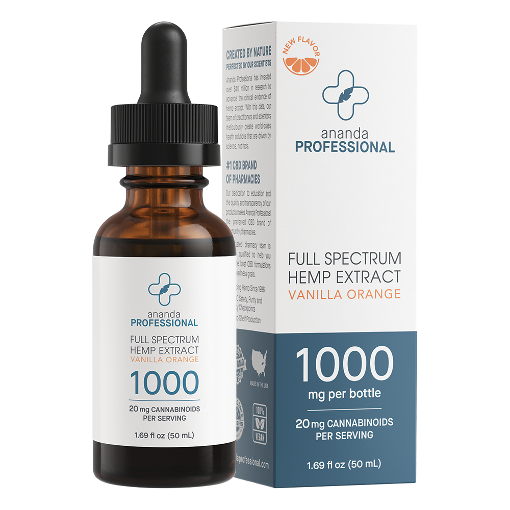 Ananda Professional Full Hemp Extract Vanilla Orange -1000mg