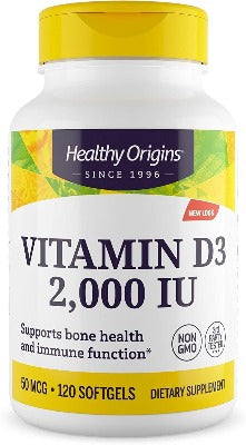 HEALTHY ORIGINS Vitamin D3 2000IU 120 SFG