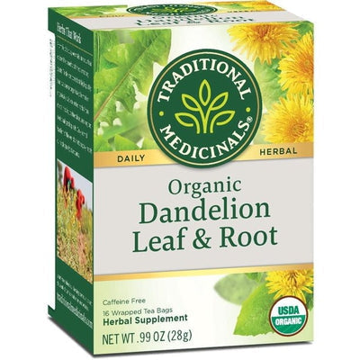 TRADITIONAL MEDICINALS Organic Dandelion Leaf &amp; Root 16 BAGS
