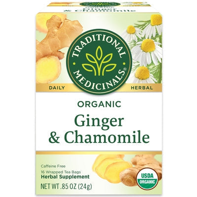 TRADITIONAL MEDICINALS Organic Ginger with Chamomile 16 BAGS