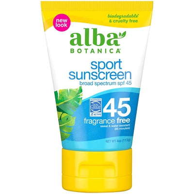 ALBA BOTANICA Sport SPF45 Sunscreen 4 OZ
