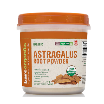 BARE ORGANICS: Organic Astragalus Root Powder 8 OZ