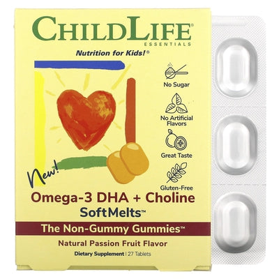 CHILDLIFE Omega 3 DHA Softmelts 27 TAB
