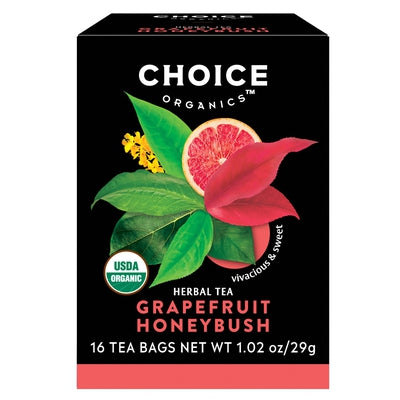 CHOICE ORGANICS: Grapefruit Honeybush Tea 16 BAG