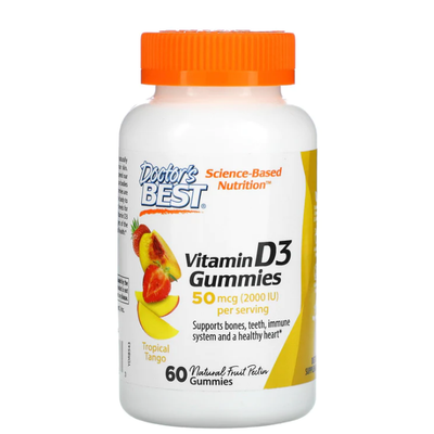 DOCTORS BEST Vitamin D3 Gummies 2000IU 60 CT