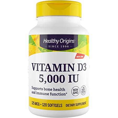 HEALTHY ORIGINS Vitamin D3 5000IU 120 SFG