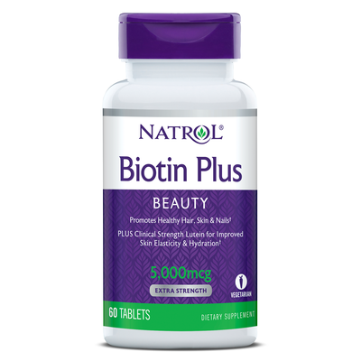 NATROL Biotin 5000 mcg w-Lutein 10 mg 60 TAB