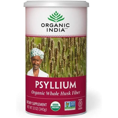 ORGANIC INDIA Organic Whole Husk Psyllium 12 OZ