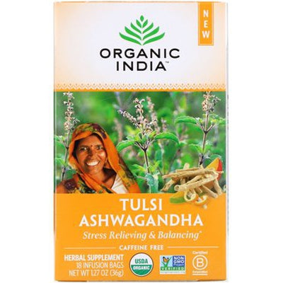ORGANIC INDIA Tulsi Ashwagandha Tea 18 CT