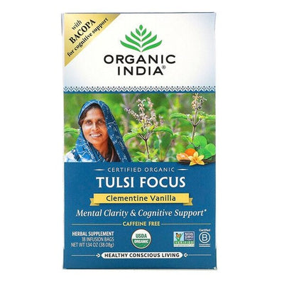 ORGANIC INDIA Tulsi Focus Clementine Vanilla 18 BAG