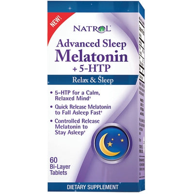 NATROL Advanced Sleep Melatonin w-5-HTP 60 TAB