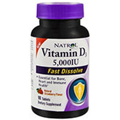 NATROL Vitamin D3 5000IU Fast Dissolve 90 TAB