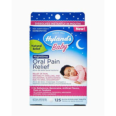HYLANDS Baby Nighttime Oral Pain Relief 125 TAB