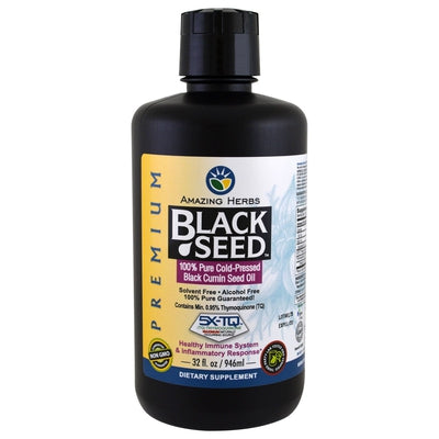 AMAZING HERBS Black Seed Oil (Cumin) 32 OZ