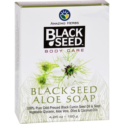 AMAZING HERBS Black Seed Aloe Vera Soap 4.25 OZ