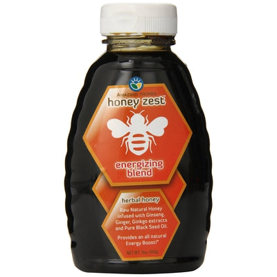 AMAZING HERBS HoneyZest Energizing Honey 16 OZ