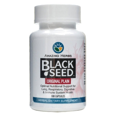 AMAZING HERBS Black Seed Original Plain (Cumin) 100 CAP