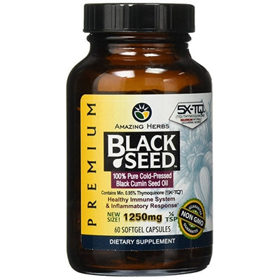 AMAZING HERBS Black Seed Oil 1250mg 60 SFG