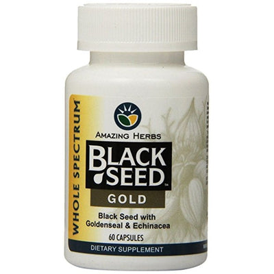 AMAZING HERBS Black Seed Goldenseal &amp; Echinacea 60 CAP