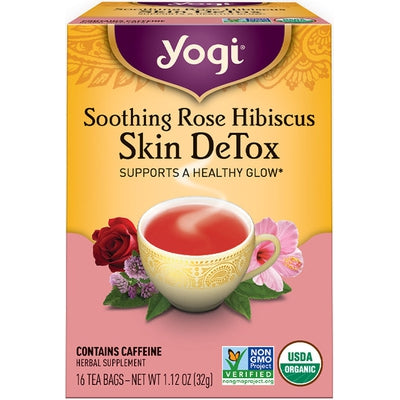 YOGI TEA Rose Hibiscus Skin Detox Tea 16 BAG