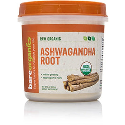 BARE ORGANICS: Organic Ashwagandha Root 8 OZ
