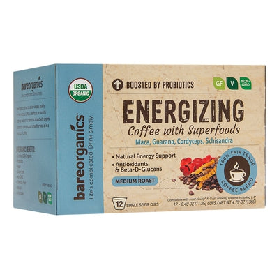 BARE ORGANICS: Energy Coffee K-Cups 10 CT