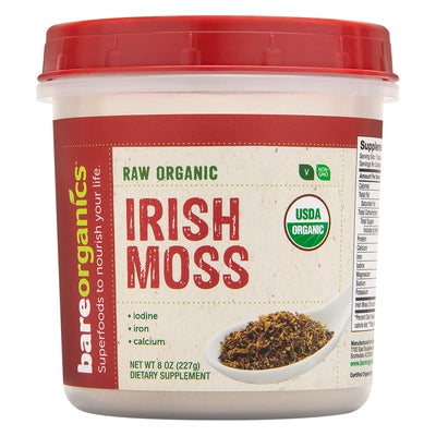 BARE ORGANICS: Organic Irish Moss Powder 8 OZ