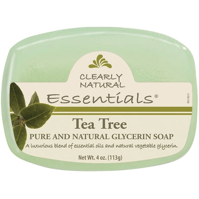 CLEARLY NATURAL Tea Tree Glycerine Bar Soap 4 OZ