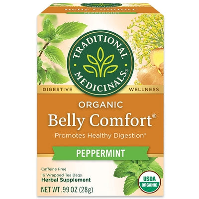 TRADITIONAL MEDICINALS Belly Comfort Peppermint Tea 16 BAGS