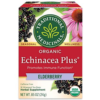TRADITIONAL MEDICINALS Organic Echinacea + Elderberry 16 BAGS