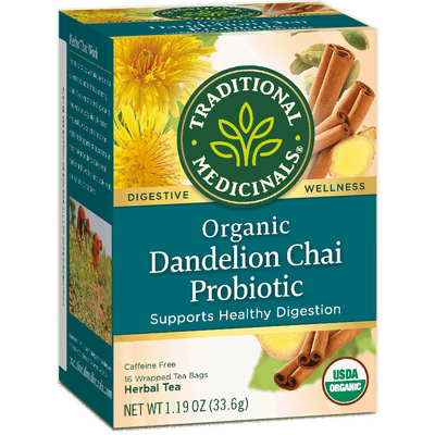 TRADITIONAL MEDICINALS Probiotic Dandelion Chai 16 BAG