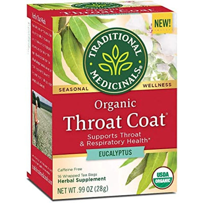 TRADITIONAL MEDICINALS Throat Coat Eucalyptus 16 BAGS