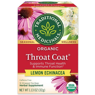 TRADITIONAL MEDICINALS Throat Coat Lemon Echinacea 16 BAGS