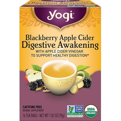 YOGI TEA Blackberry Apple Digestive Awakening Tea 16 BAG