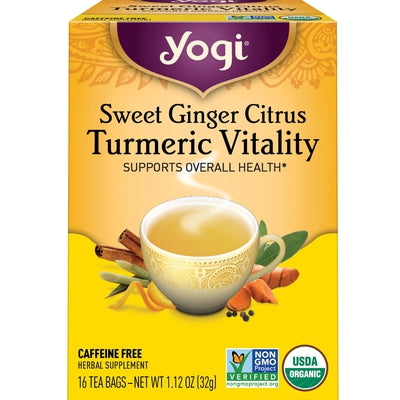 YOGI TEA Sweet Ginger Turmeric Vitality Tea 16 BAG
